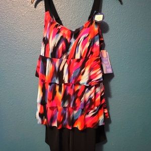 Multi-colored bathing suit - 16W